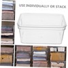 CAXUSD Transparent Desktop Storage Box Multi-function Sundries Organizer Stackable Container