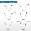 XFMT Motorcycle Chrome 14" Rise Batwing APE Handlebar 1-1/4" Hangers