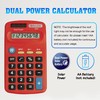 BAZIC 8-Digit Dual Power Calculator Pocket Size, Solar Powered &