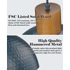 ELYONA Industrial Pendant Light 12" Hammered Metal Dome Hanging Lamp