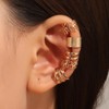 5Pcs Statement Ear Cuffs Earrings Sets for Women Lover,Leaf Non