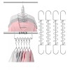 Kleverise Stainless Storage Space Saving Organizer Cascading Closet Clothes Hanger