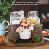 Salt Shaker,Chef Statue Salt Pepper Bottle Holder Ornaments Home Decor