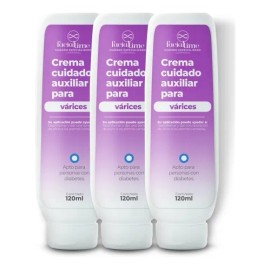 Kit 3 Crema Para El Cuidado De Piernas Con Varices Mentol