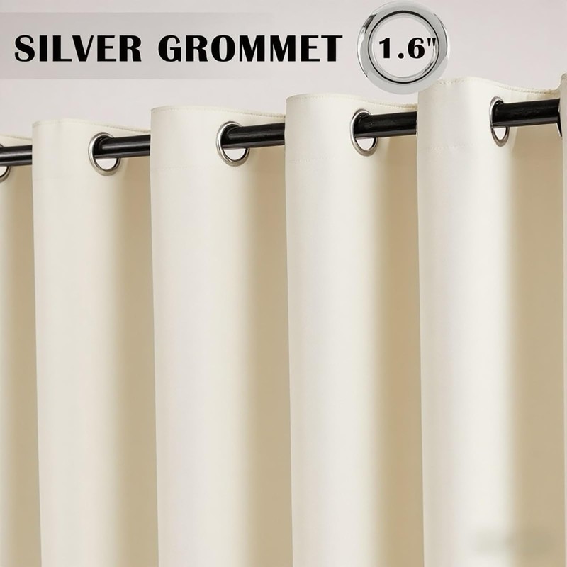 Tiadkh Home Decor Blackout Extra Long Curtains，192" Long Grommet High