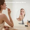 NEZZOE Oval Makeup Mirror for Desk, 12 Inch Frameless Metal