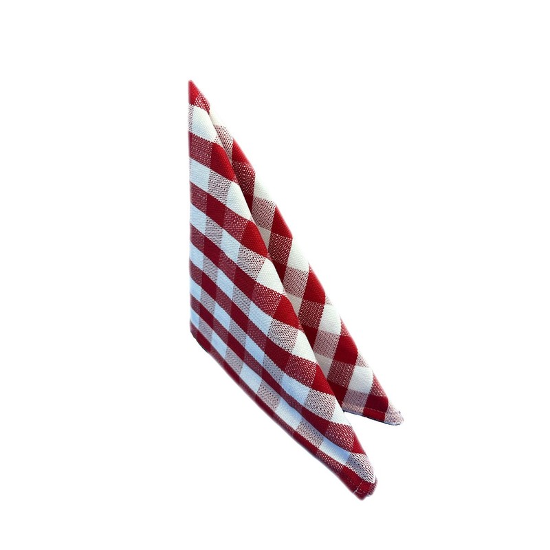 texpot Tablecloth 140 x 200 cm Chilli White Checked Cotton