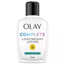 Olay 올레이 페이스 모이스처라이저 자외선 차단제 브로드 스펙트럼 SPF 15로 하루 종일 완성 - 민감성 4ml Oz Olay Face Moisturizer Sunscreen Broad Spectrum SPF 15 for All-Day Completion - Sensitive 4ml Oz [4 Fl Oz (Pack of 1)]