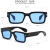 JOVAKIT Black Square Sunglasses for Women Men Simple Trendy Rectangle