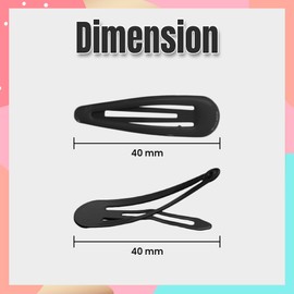 HD Novelty Hair Accessories Snap Hair Clips Bendies Sleepies 2Pcs 7CM Snap Hair Clips School Colours Hairclips Hair Accessories for Girls & Women (Purple)