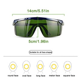 maoxiaoge Laser Safety Glasses, Anti-Ultraviolet Welding Glasses, Anti-Glare Safety Glasses, Strong Light Filtering to Protect Eyes, Laser Hair Removal Glasses