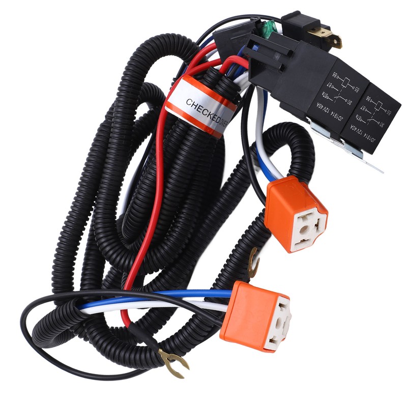 H4 Negative Headlight Relay Conversion Harness High Stability for H6054