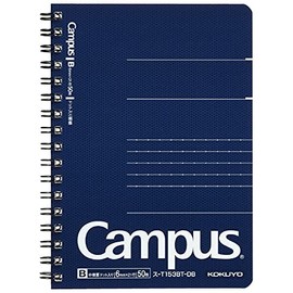 Kokuyo Campus Twin Ring Notebook, Medium and Horizontal Rule, Dotted Cut-Off, A6 T153BT-DB [Bulk Purchase Set of 10]