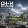 JMBricklayer CH-47 Chinook Helicopter Building Set, Military Cargo Helicopter Model