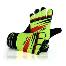 WARRIOR - Junior Football Goalkeeper Gloves For Boys kids children adult Soccer Goalie Gloves Protection Super Grip Palms (6 - Suitable for 13-15 Years Old)