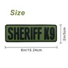 uuKen K9 Sheriff Patch OD Green 6x2 inch PVC Patch
