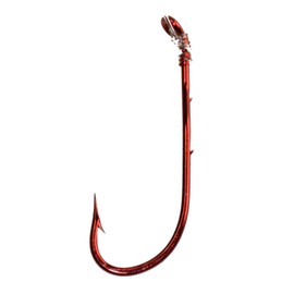 Tru Turn Snelled Baitholder Hook (Bleeding Red, 2)