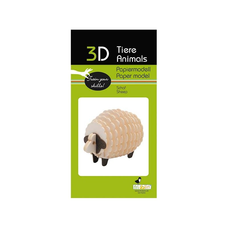 Fridolin 3D Paper Model Sheep