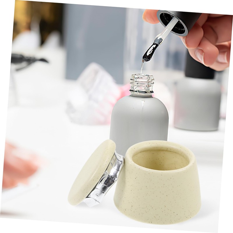 WOONEKY Acrylic Nail Dappen Dish Cup Lid Nail Brush Cup