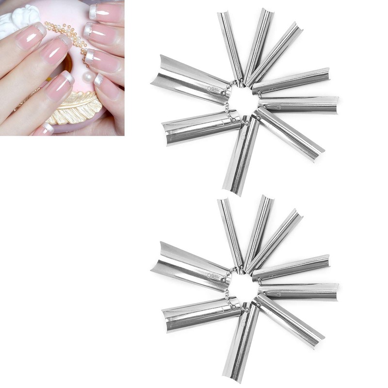 18pcs French Manicure, Nail Art Tips 9 Sizes Single Tips