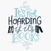 Hoarding Books Blue - Book Nerd Bumper Sticker Vinyl Decal