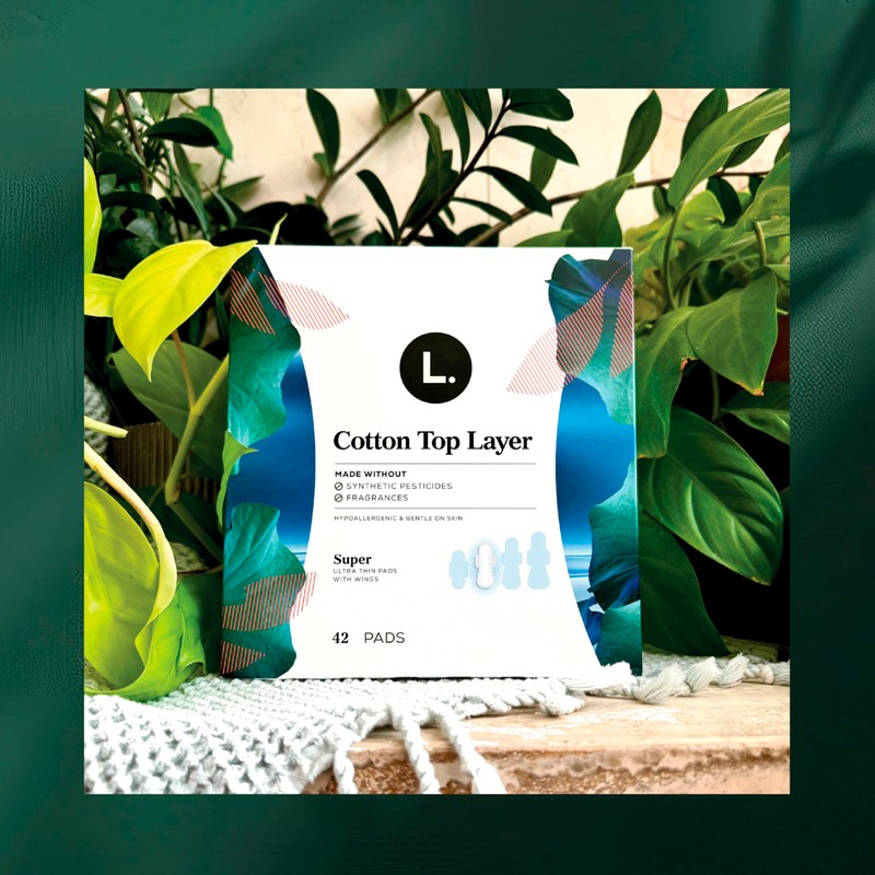 L. Ultra Thin Pads for Women, Overnight Absorbency, Organic Cotton