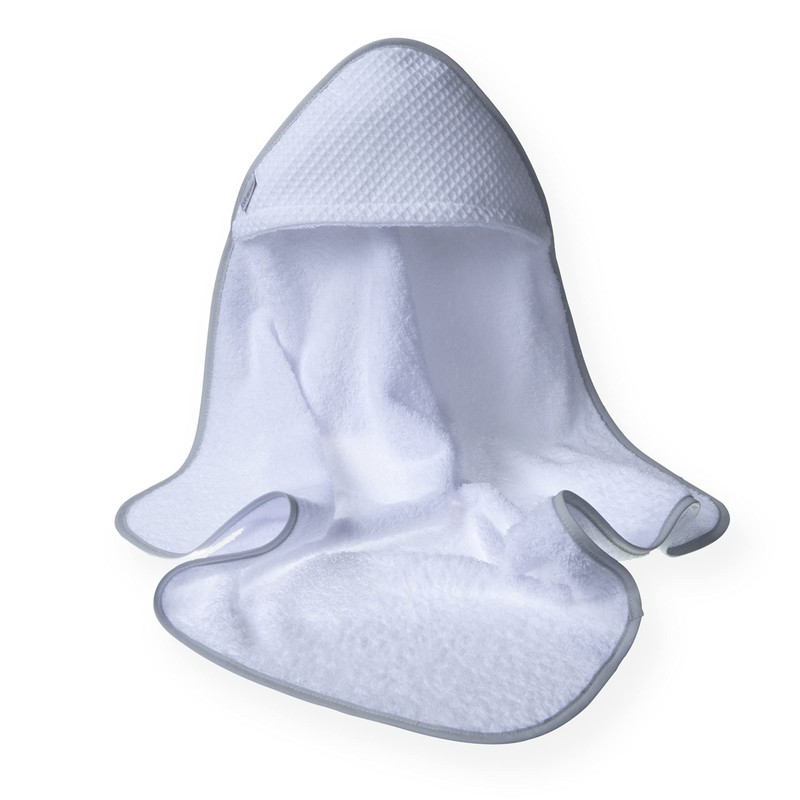 Clair de Lune Over The Moon Hooded Baby Towel, Grey