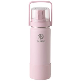 TAKEYA Flask Go Cup 17.6 fl oz (0.52 L) Blush Pink, with Cup, Children's Water Bottle, Stainless Steel Bottle