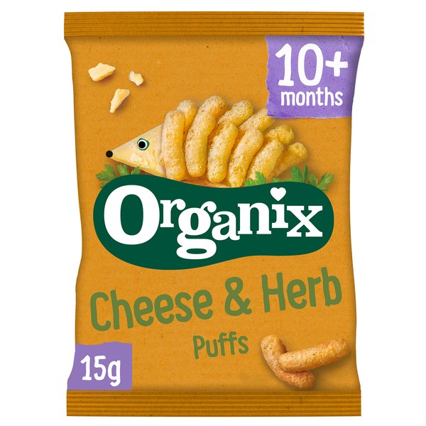 Organix Cheese and Herb Puffs, 15g