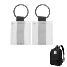 [CAPASTEC] 反射 キーホルダー リフレクター ストラップホルダー 交通安全 安全グッズ キーリング 反射板 通学 通勤 散歩 夜間 登山 事故防止 2個入り 白 連結リング付き