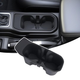 Cup Holder Coaster Fit for 2018-2024 Jeep Wrangler JL JLU 4XE & Gladiator JT, Cup Holder Mat Pad Inserts Interior CupHolder Liner, Central Control Water Cup dust pad