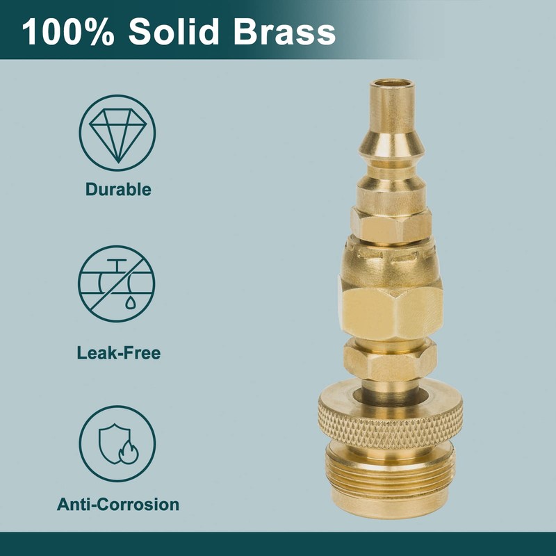 GASPRO 1LB Propane Quick Connect Fitting, 1/4'' Male Quick Connect