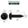 #10 x 3/4" Pan Head Wood Screws (50 pcs), 18-8