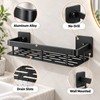 2pcs Aluminum Alloy Bathroom Shower Shelf – No-Drill Shampoo Rack