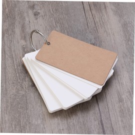 Ciieeo Pages Kraft Study Cards Binder Ring Easy DIY Index Cards for Notes Greetings Memo Scratch Pads for School Office Use