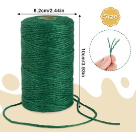 StiVerse Garden Twine, 394 Feet 2mm Jute Twine,Baling Plant String,Gardening Jute for Climbing Plants,Tomatoes, Crafting Floristry 120-meter Green Hemp Rope, 2mm