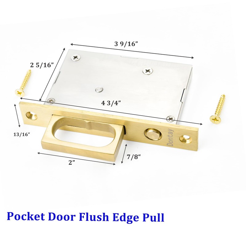 Dontay Sliding Pocket Door Handles, 304 Stainless Steel Non Locking