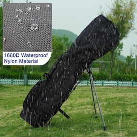 Pinafresa Golf Bag Rain Cover Hood Universal Rain Cape for Golf Bags with Snap Button, Waterproof Dustproof Club Protector
