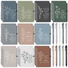 Resurhang 40 Pcs Spanish Christian Gift Notebook Pen, Flower, Morandi