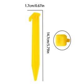 12PCS Plastic Tent Stakes Camping Accessories Camping Tent Stakes Heavy Duty Sand Stakes for Beach Ground Stakes Tent Poles for Camping, Backpacking, Hiking Tent, Hammocks and Outdoor Canopy