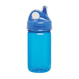 Nalgene Kids Sustain Grip-N-Gulp Water Bottles Made with Material Derived from 50% Plastic Waste, Leak Proof Sippy Cup, Durable, BPA and BPS Free, Dishwasher Safe, Reusable, 12 Ounces, Blue