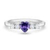 Simulated Birthstone Heart Solitaire Size 2-5 Baby / Kids Ring