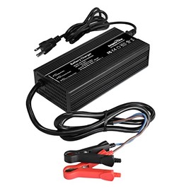 Ampere Time 29.2V 20A LiFePO4 Iron Phosphate Batteries Charger, Trickle Battery Charging Maintainer with Multiple Safety Protections, Designed for LiFePO4 Batteries Charging.