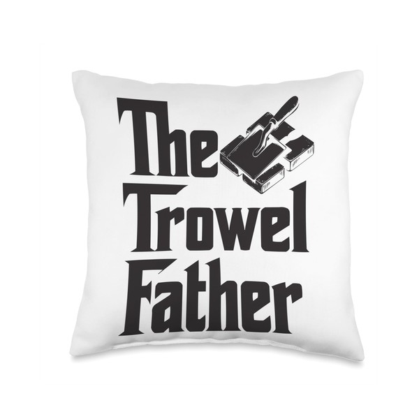 Plasterer Trowel Job Profession Plaster Construction Worker Throw Pillow