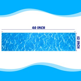 Nuanchu Vinyl Pool Liner Patch Self-Adhesive PVC Repair Patch for Swimming Pools Inflatable Boat(Sky Blue,12 x 40 Inch)