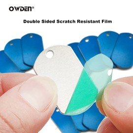 OWDEN Premium Metal Stamps Blanks,Dog Tags 1-1/4" x 3/4",40Pack,Aluminum Dog Tag Metal Stmaping Blanks, with a 1.9mm Hole, Thickness:1.5mm