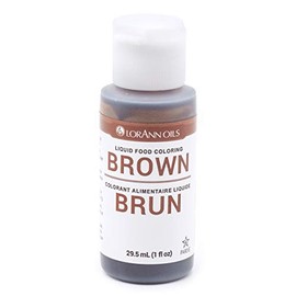 LorAnn Brown Liquid Food Color, 1 ounce squeeze bottle