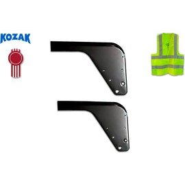 KOZAK Fairing Brackets Set for Behind Cab Cabin Fairing Extension Lower (Left Driver Side) Compatible with Kenworth T680 2013-2021, Compatible with Kenworth T680 Next GEN 2022+ PLUS Logo, Vest