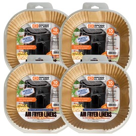 8 Inch Square Unbleached Disposable Parchment Air Fryer Liners 40 Pack