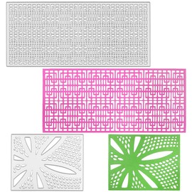 3Pcs Cutting Dies Background Frame Metal Stencils Scrapbooking Tools, AIFUDA 3D Frame Die-Cuts Carbon Steel Embossing Template DIY Album Card Making Decor